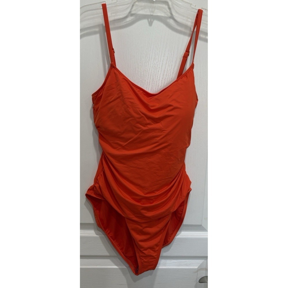 La Blanca 16 RED Swim Bathing Suit One Piece removable Cup NWOT